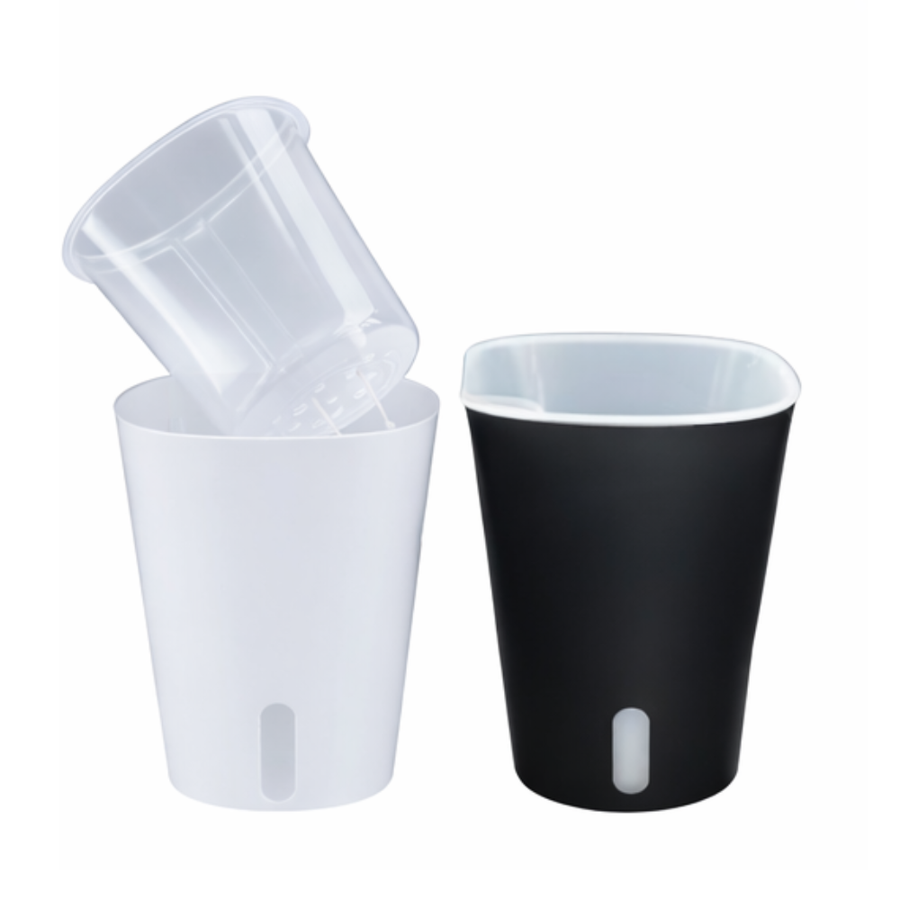 Self-Watering Aroid Pots with Clear Insert  Optimal Hydration and Root  Visibility | PlantScraper