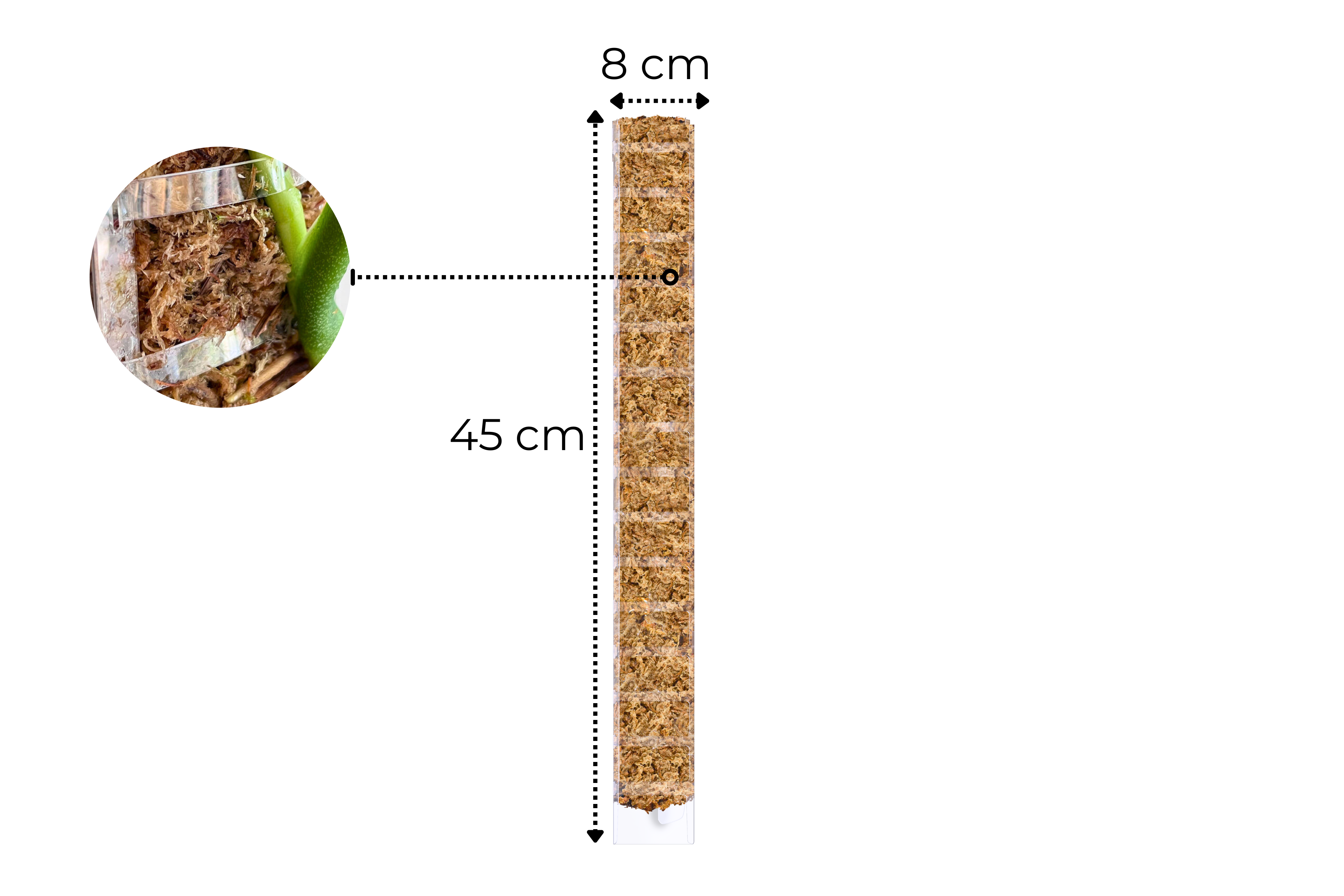 Front Opening Moss Poles