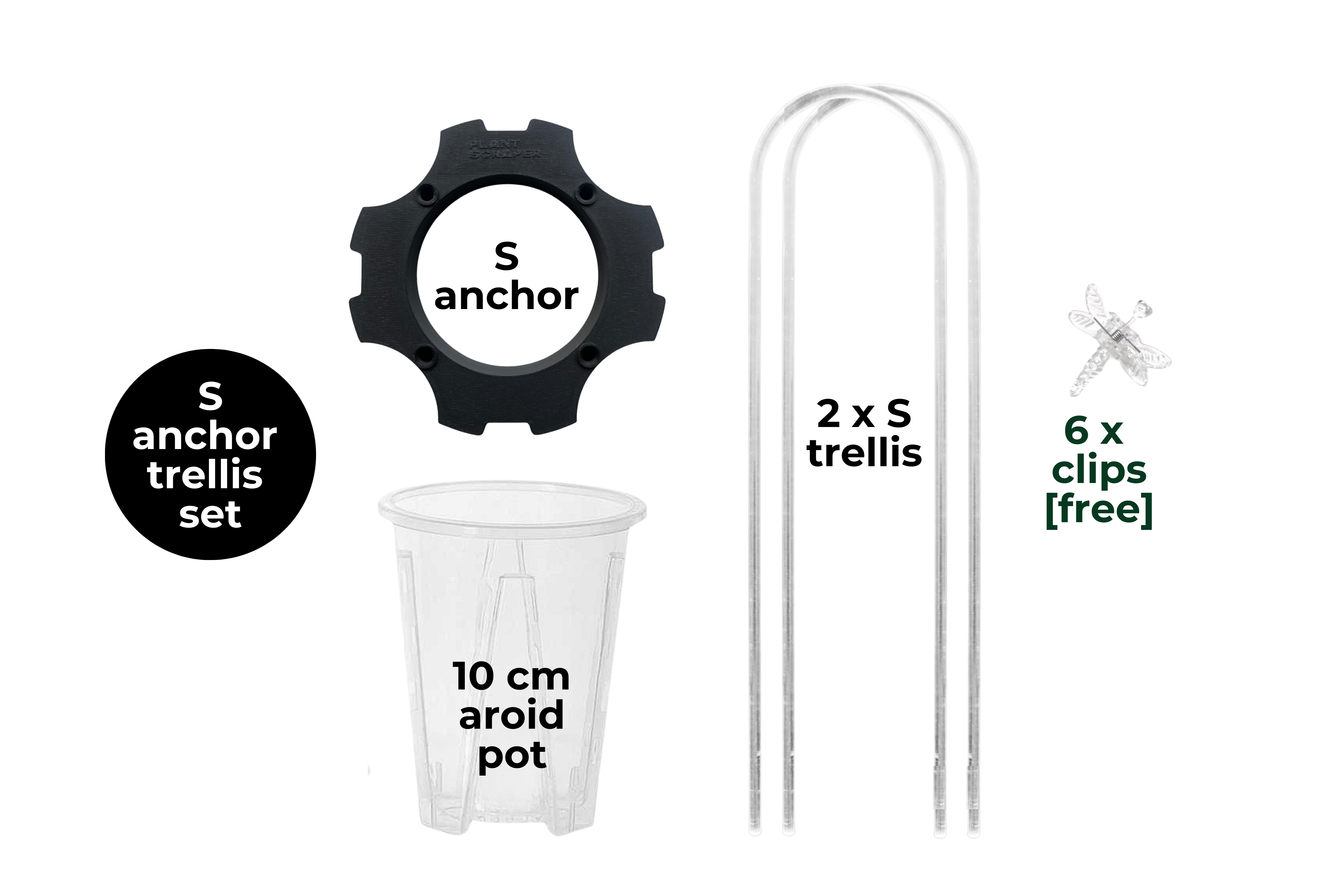 Anchors for Clear Arch Trellis / U-Shaped Plant Support