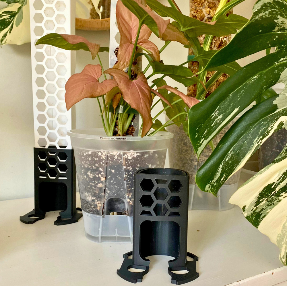 land anchor for plant pots Self-Watering Anchor Set – Stabilize Moss Poles with Integrated Pot and Pole System