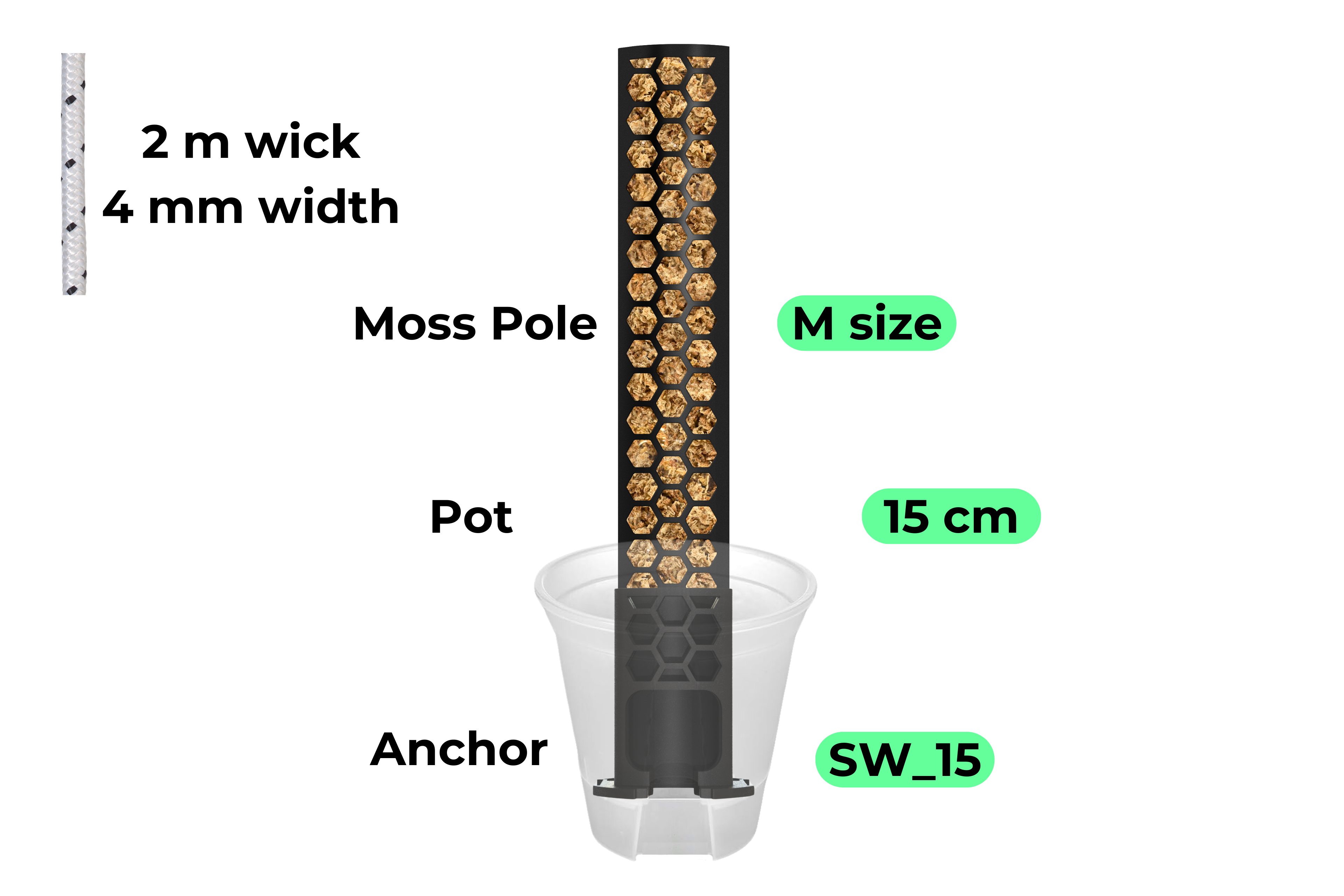 Self-Watering Anchor Set / Anchor, Pot & Pole