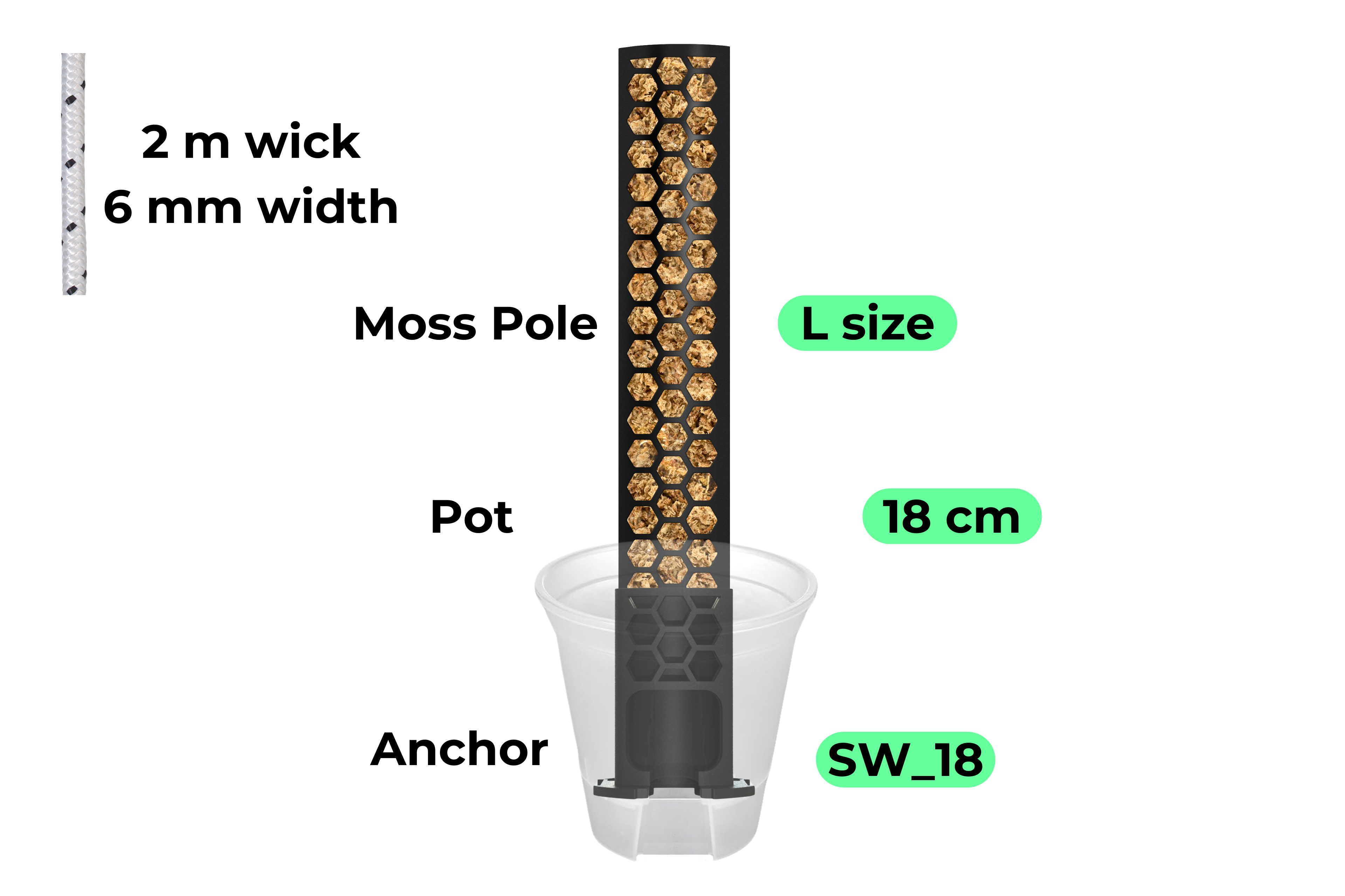 Self-Watering Anchor Set / Anchor, Pot & Pole