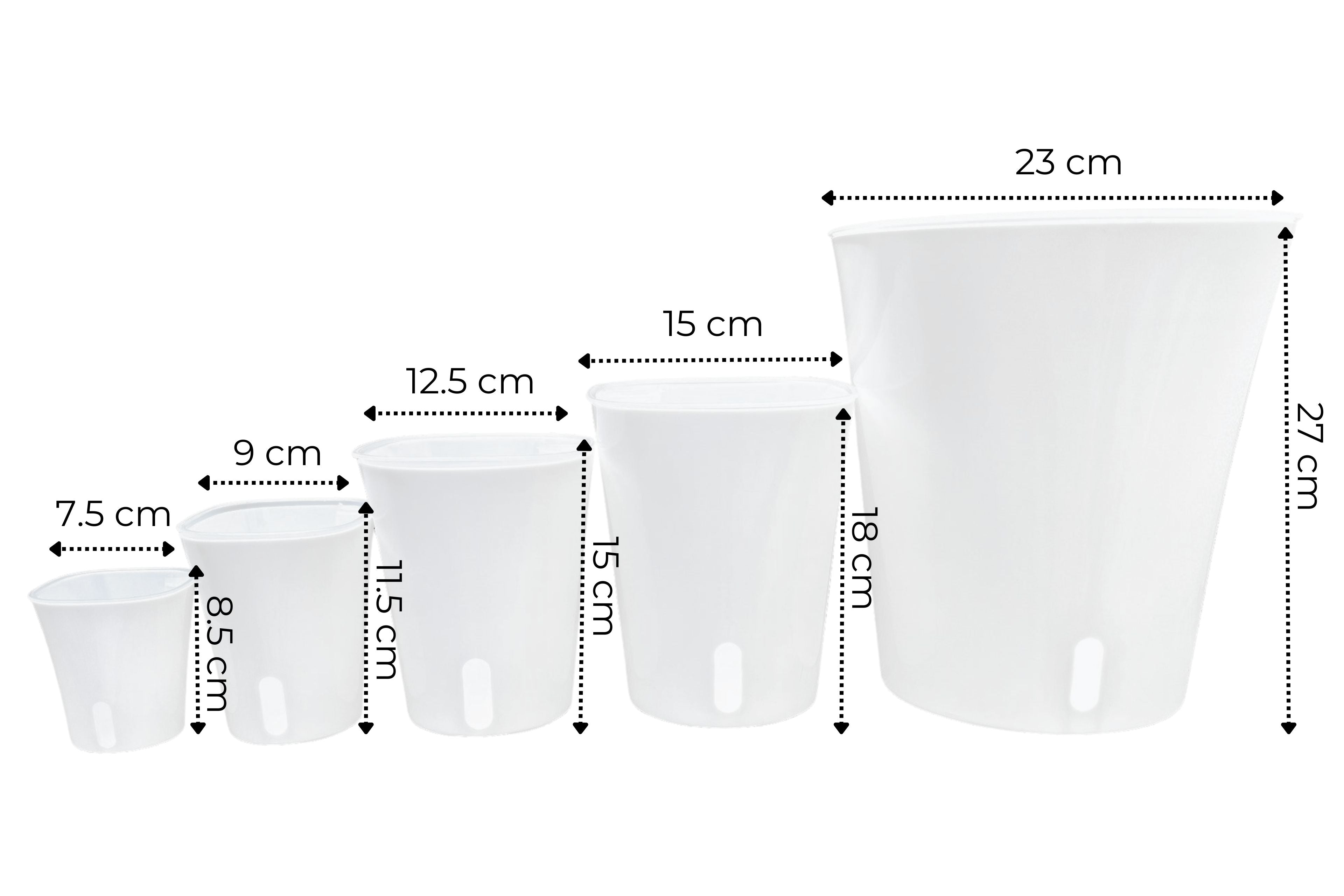 Self-watering Pots with Clear Inserts