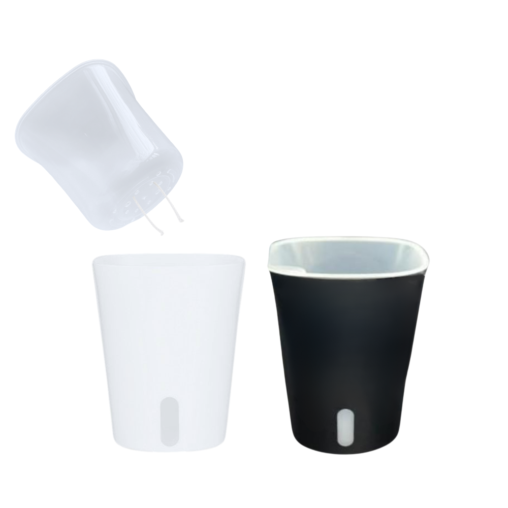 Self-watering Pots with Clear Inserts